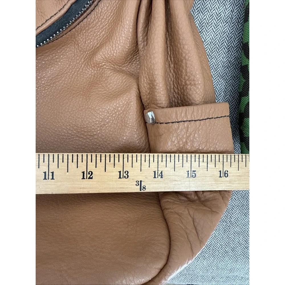 orYANY Womens Tan Brown Large Pebbled Leather Hobo Shoulder Bag Travel